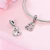 New In Charms Silve Beads Forever Love Heart Sister Family Life Charms Dangle For Bracelet Woman Jewelry Gifts
