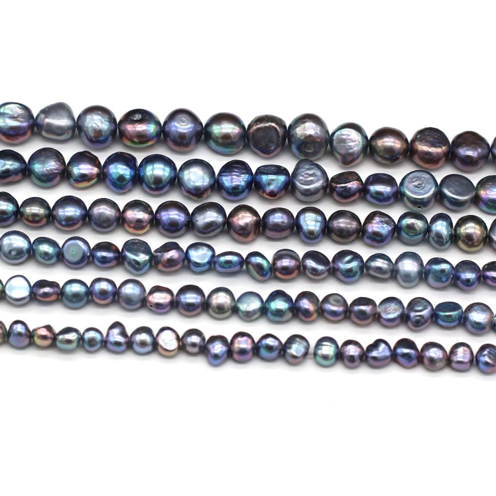 1String, Black Natural Nugget Pearls Beads, for DIY Necklaces Bracelets Accessories, Jewelry Making, Birthday, Wedding, Party Gifts 36cm