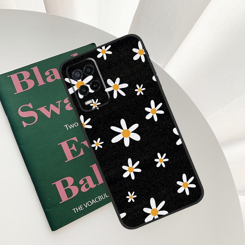 Daisy Flower Case For Oppo A58 A78 A98 A15 A16 A17 A52 A72 A76 A96 A54 A74 A94 A57 A77 A54S A57S Cover