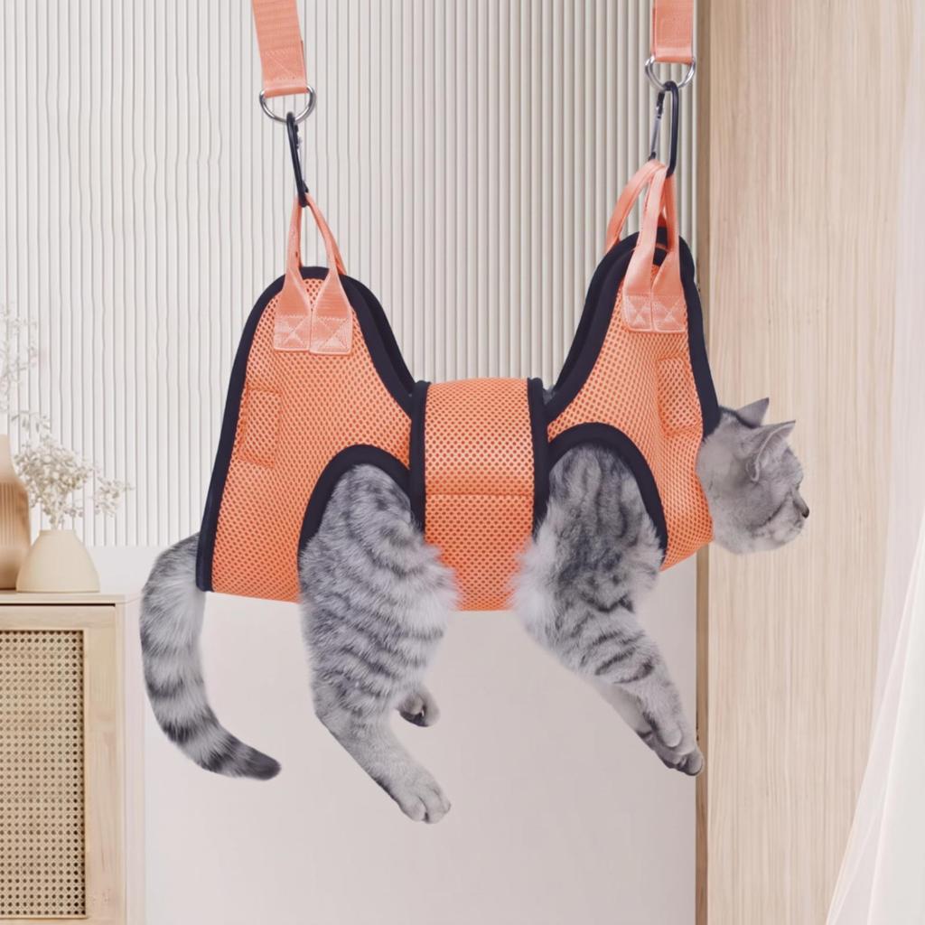 Dog Grooming Support | Breathable Mesh Fabric, Pet Harness with Straps,