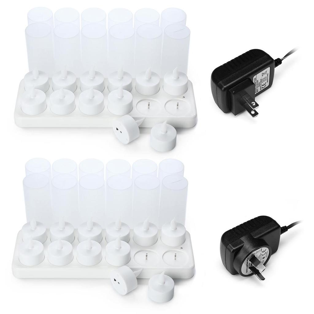 12-teilige LED-Kerzenlampe, wiederaufladbar, kreative flackernde Simulationsflamme, Kerze, Nachtlicht, Teelicht für Party, Heimdekoration