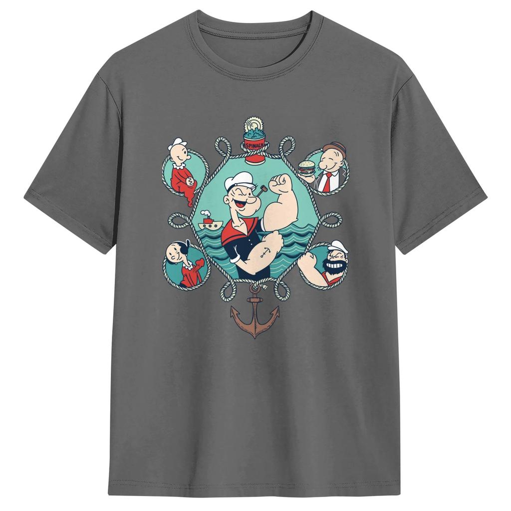 T-shirt Popeye il Marinaio Estate T-shirt Popolari 100% Cotone Girocollo Taglia Grande 5XL Magliette Manica Corta Y2K Retro Top