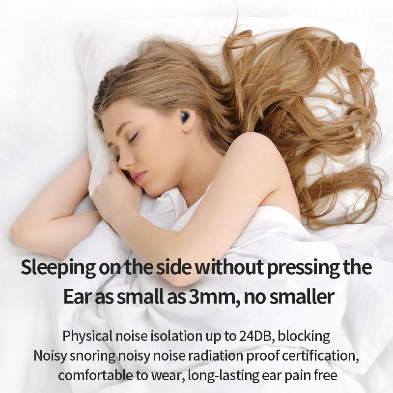 Sleep Invisible Earbuds Tiny Mini Headphones Hidden Noise Cancelling TWS Wireless Headsets Sports Stereo Bluetooth 5.3 Earphone