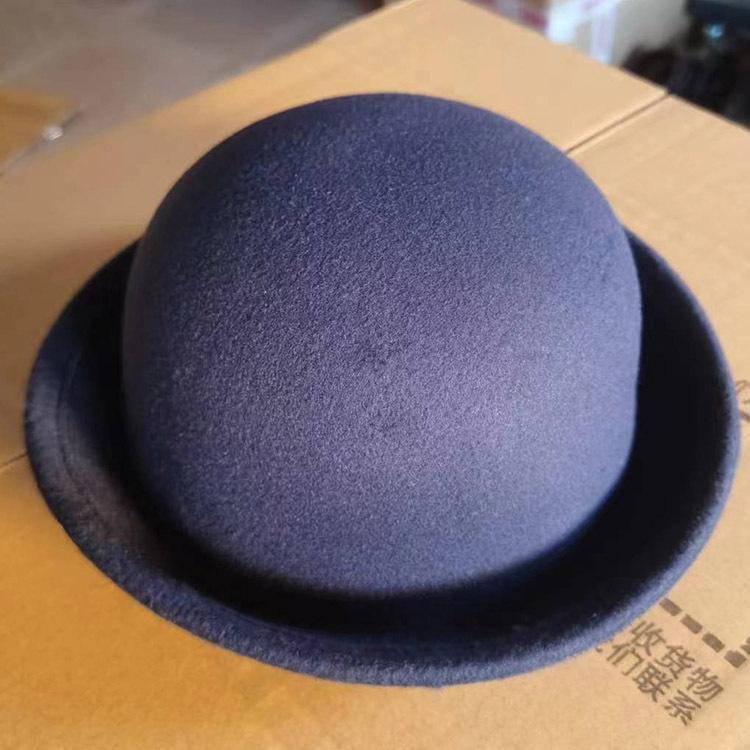 

Winter Autumn Faux Wool Bucket Hat Structured Retro Round Top Cap for Women Men Unisex Casual Daily Fashion Adult 57cm темно-синий