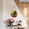 2D Flat Aluminum Decorative Plaques and Ornaments Sign, Hanging Wall Art with Classic Grand Piano Illustration, Retro Music Room Decor for Home