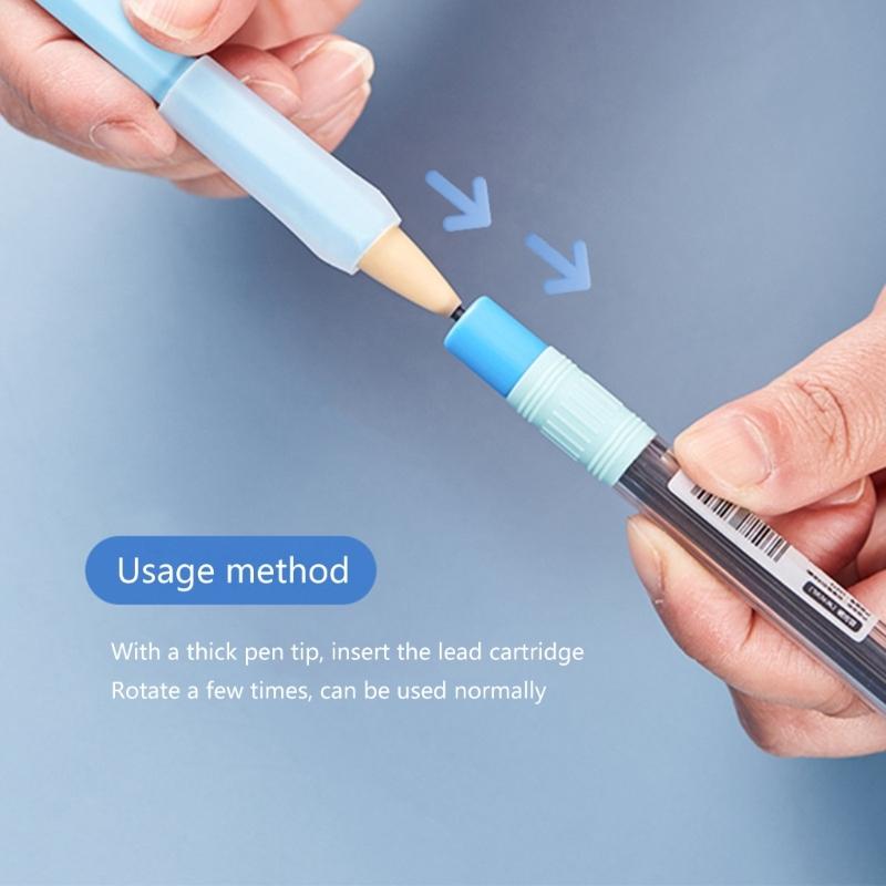 Student Mechanical Pencil Slip Resistant Silicones Grip, Posture Correction Automatic Pencil Twist Action for Student