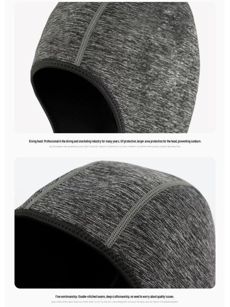 2mm Waterproof Diving Hood for Warmth, Sun, and Jellyfish Protection - Ideal for Surfing, Snorkeling, Rafting, and Winter Swimming.