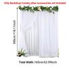 Multicolor Tulle Fabric Backdrop Multi-purpose Rod Pocket Photography Background Drapes Reusable Wrinkle-Free Backdrop Curtains