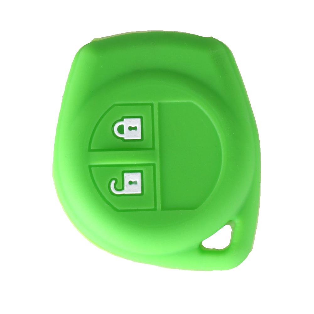 KEYYOU 2 Buttons Silicone Key Cover For SUZUKI SX4 SWIFT LIANA VITARA JIMNY ALTO IGNIS ESTEEM Remote Holder FOB Skin Cover