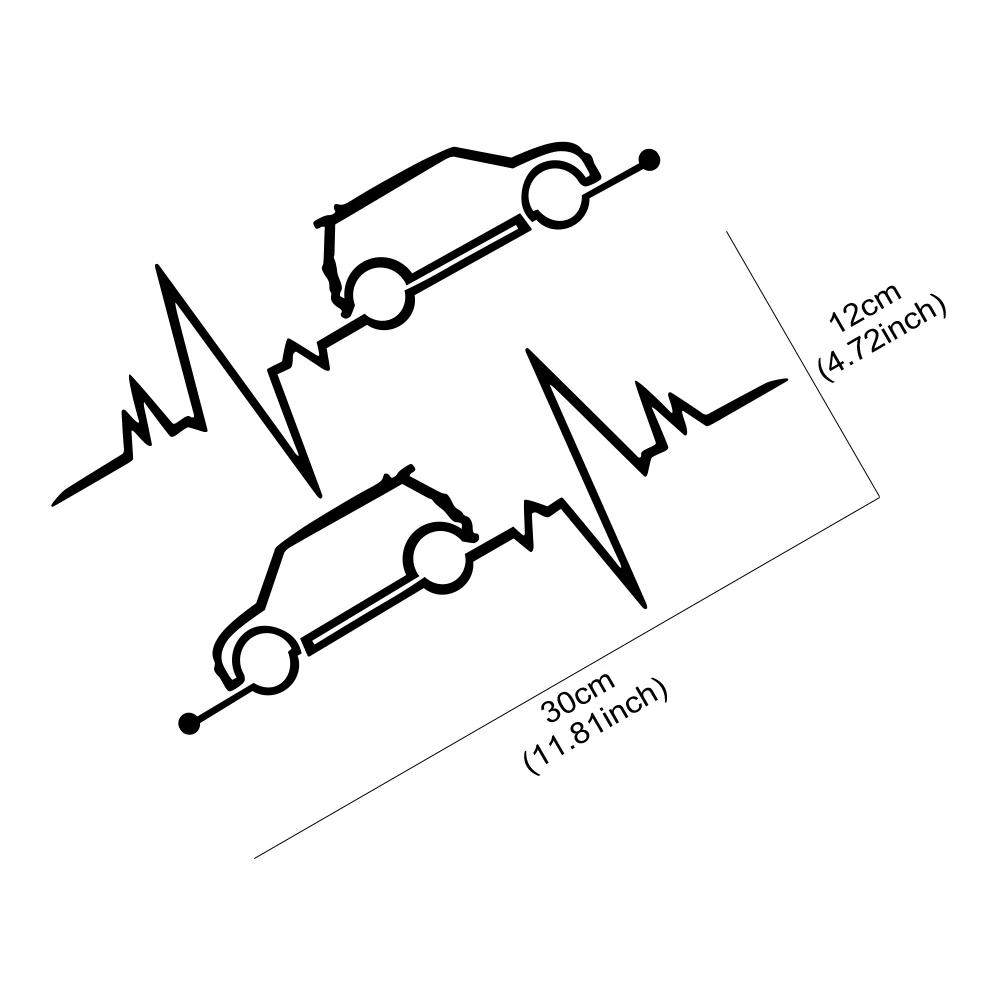Car Window Sticker For MINI Cooper S One JCW F56 F55 F60 R56 R60 F54 Heartbeat Decor Decal Vinyl Film Auto Tuning Accessories