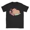 Funny Capybara With Ufos Tshirts Unisex Unisex Unique Cotton Tee Shirt Round Collar Short Sleeve T Shirt Gift Tops