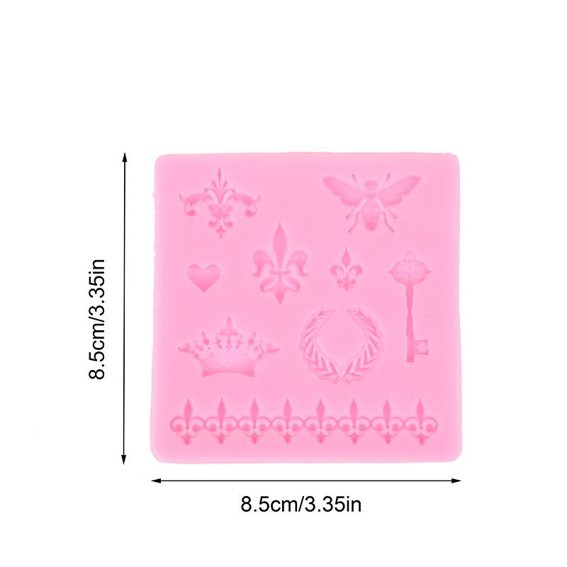 Dragonfly Crown Key Po Frame Shaped Silicone Mold Diy Lace Scroll Po Frame Silicone Candy Cake Border Decoration Mold