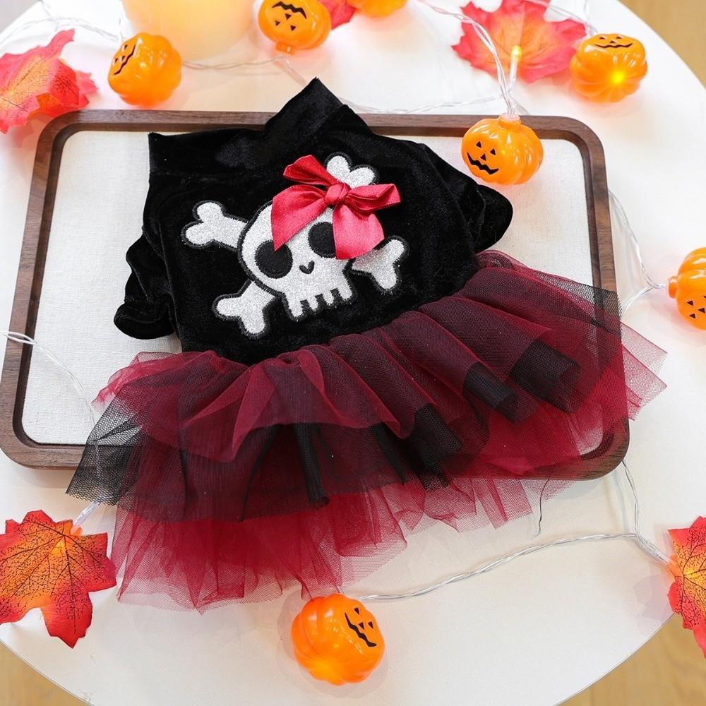 Two Legged Dog Cosplay Dress Breathable Dog Lace Skirt Pet Pirate Skirt  Cosplay Party