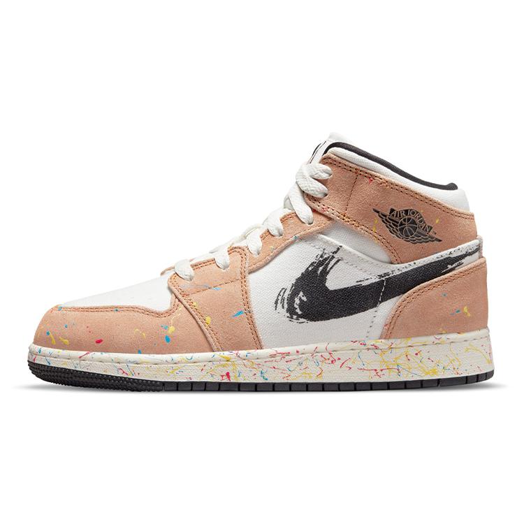 Jordan 1 Mid SE Brushstroke GS DA8006-100 36