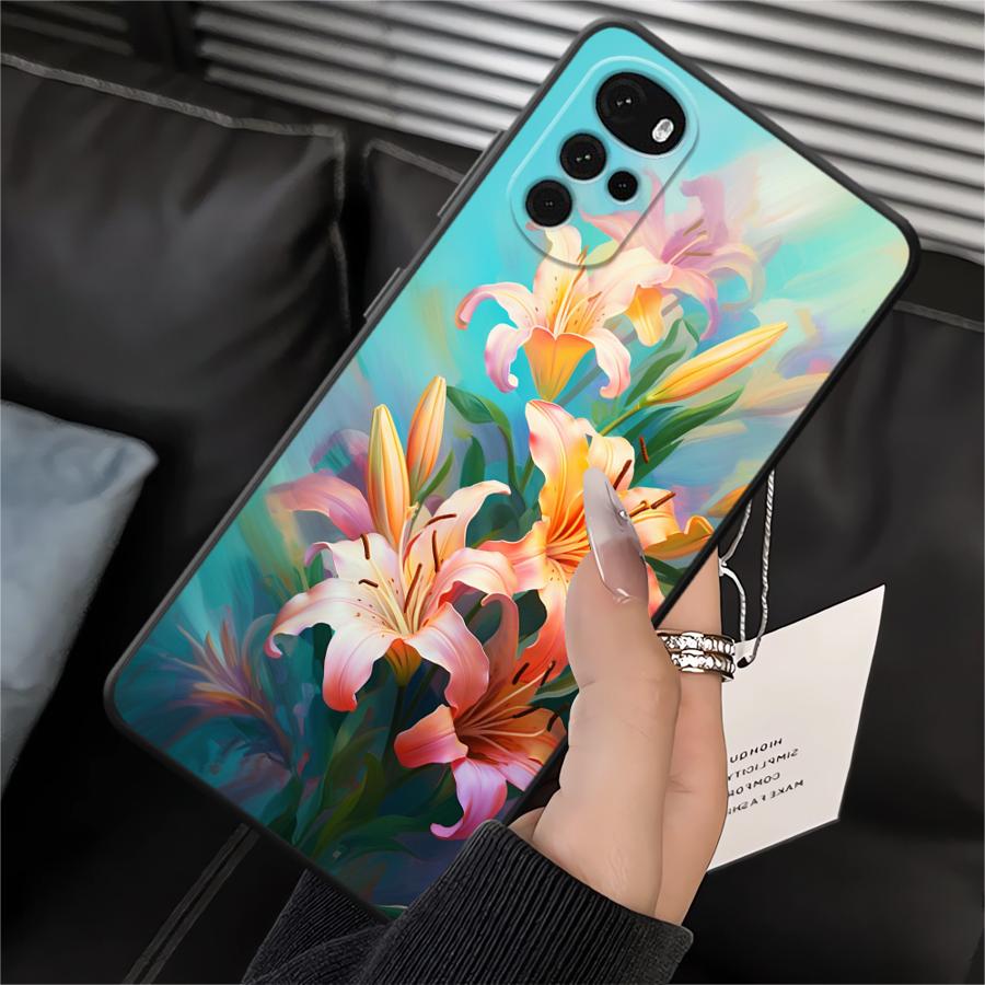 

Case for Motorola Moto G50 G53 G30 G60s G51 G73 G52 Edge 20 Pro 30 Lite G71 G32 G22 Edge40 Phone Cover Simple Flower Motorola Edge 30