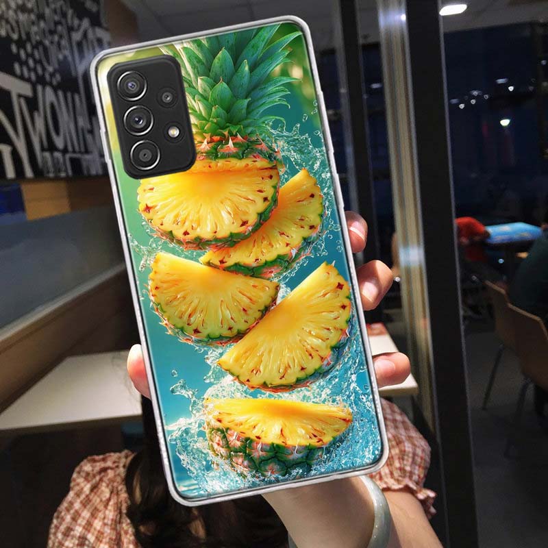 Harvest Pineapple Phone Case for Samsung A54 A57 A37 A17 A14 A15 A12 A24 A34 A55 A35 A25 A52S A07 A05S A04S A22 A32 A72 Galaxy N