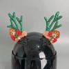Creative Motorcycle Helmet Decoration 3D Self-adhesive Christmas Antlers Helmet Decor Cute Plush Embossing
