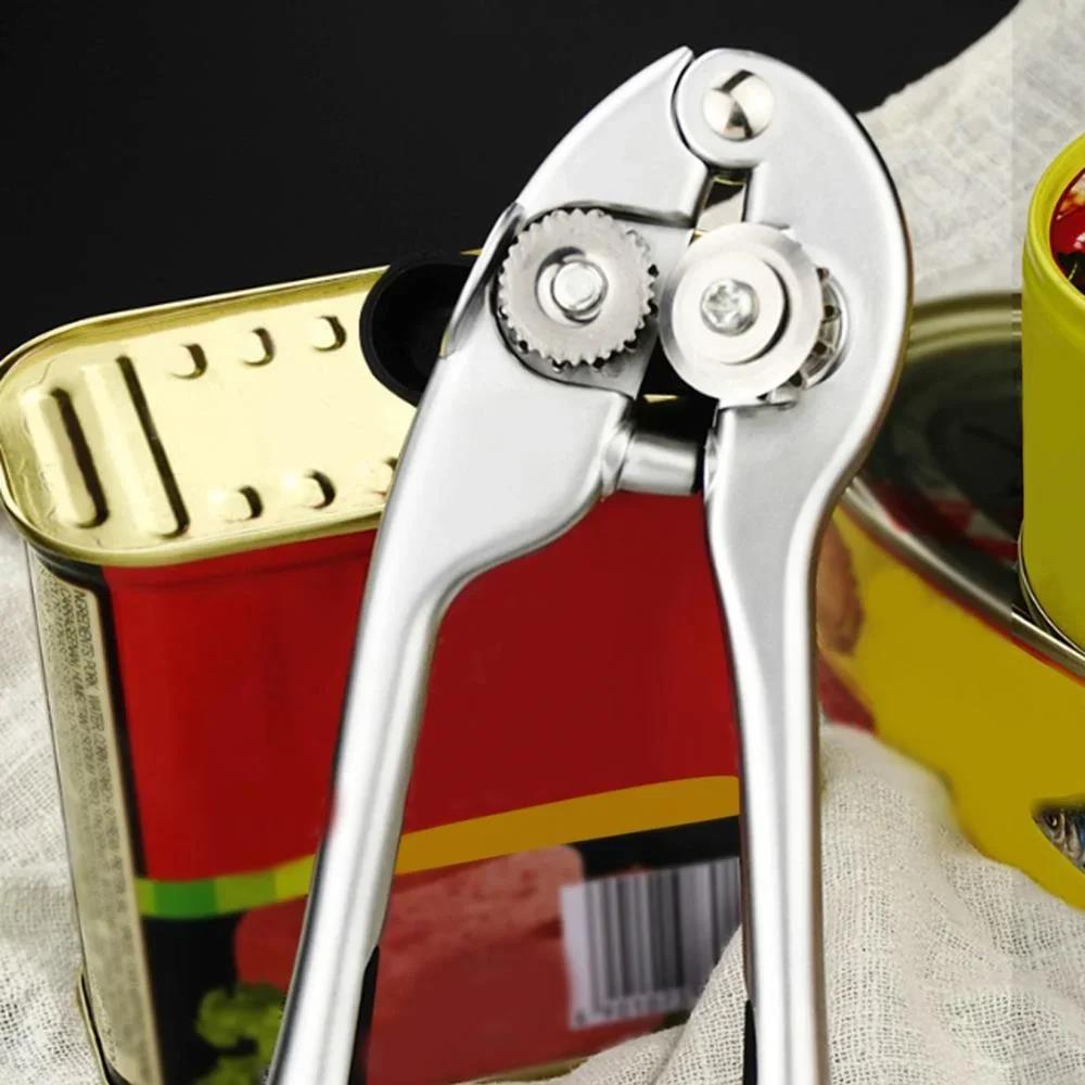 Stainless Steel Can Opener Multi-Function Kitchen Gadget Beer Grip Zinc Alloy Easy To Use Kitchen Tool