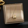 Elegant Korean Micro-Inlaid Titanium Necklace - Luxurious Women's Clavicle Chain, Non-Fading, Unique Minority Design.