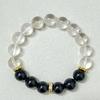 Crystal Beaded Bracelet for Women 10mm Round Beads Obsidian Bangle Semi-Precious Gemstones Bracelets DIY Jewelry Gifts