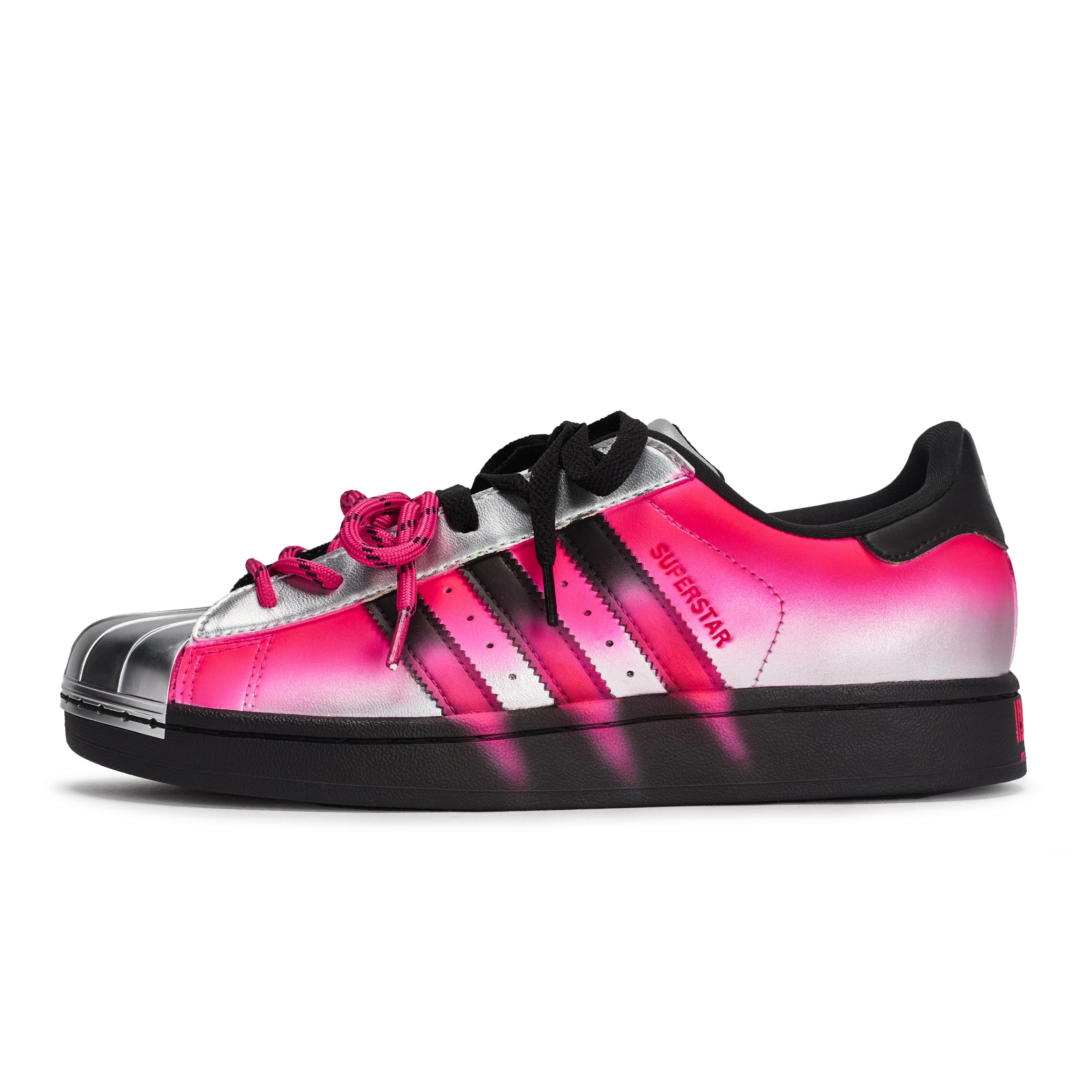 

Adidas Originals Superstar 2 811 Manufacturing, Beam Star Size Low top Skateboard Shoes Unisex Black Silver Pink KI9988(Team80-) 41⅓