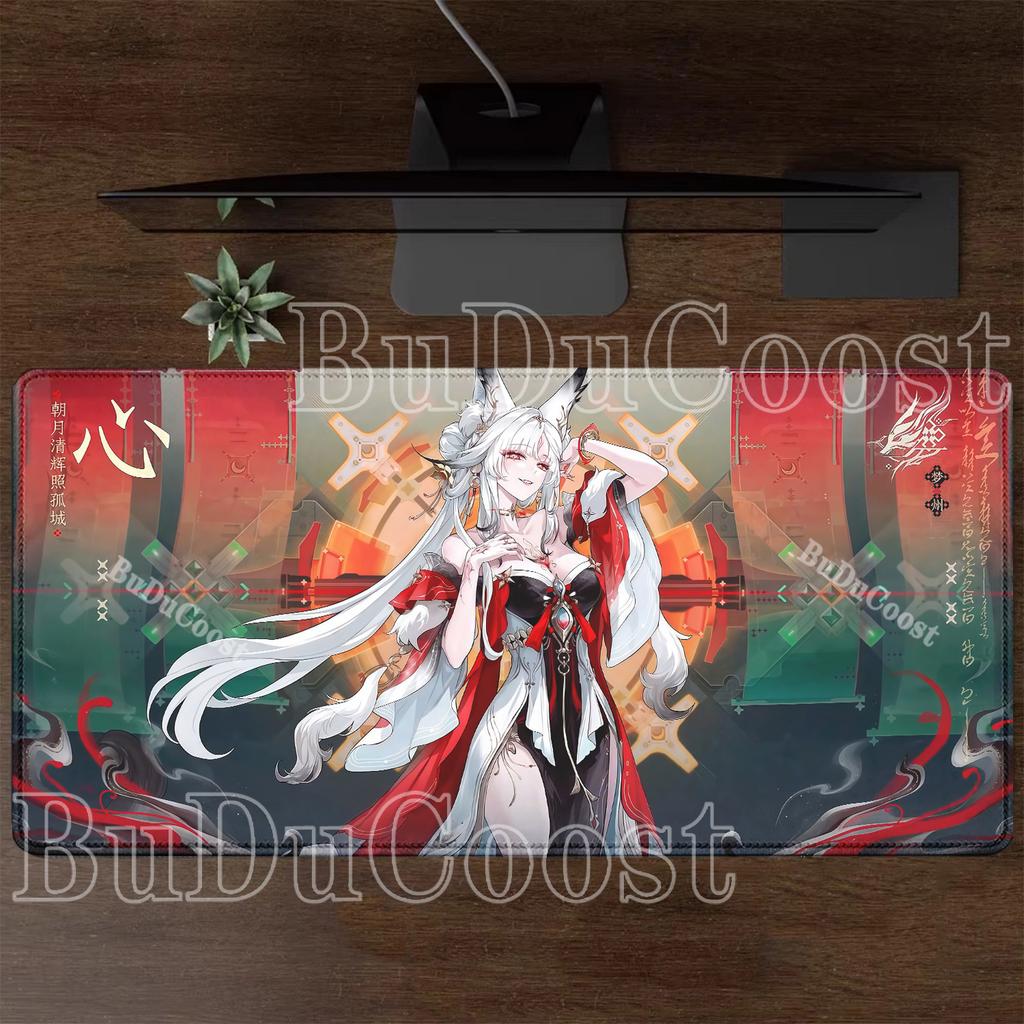 Mousepad New Hsin Wuthering Waves E-Sports XXL PC Gaming Large Non-Slip Base Stitched Edge Keyboard Laptop HD Printing Desk Mat