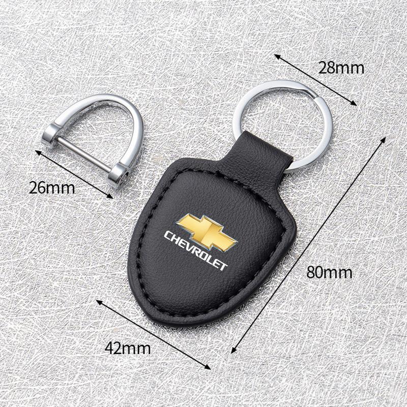 Luxury Leather Car Logo Keychain High Grade Keyring For Chevrolet Spark Captiva Cruze Malibu Equinox Trax Camaro Blazer Traverse