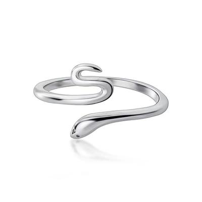 Anello con Senso di Design Hip Hop Piccolo Serpente Regolabile Raffinato e Semplice Anello Accessorio Avanzato Per Donne