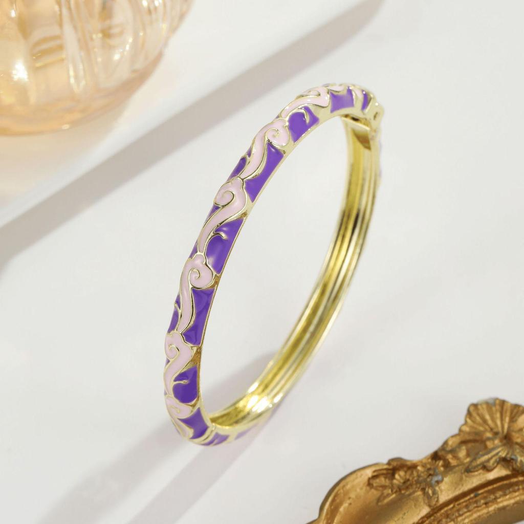 Süßes Tropföl-Armband aus Cloisonné-Emaille: Bunter Retro-Palaststil mit Glückswolken-Design