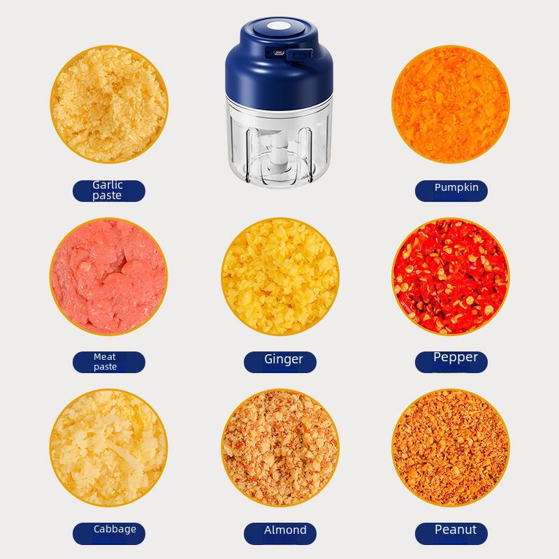 Masina și curățătorul de usturoi electric fără fir – Mini unealtă automată de amestecare și zdrobire de bucătărie