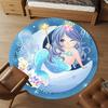 1pc Mermaid Starfish Round Chair mat Area Rug - Non-Slip, Floor Mat for Office, Bedroom, and Indoor Decor c1125436
