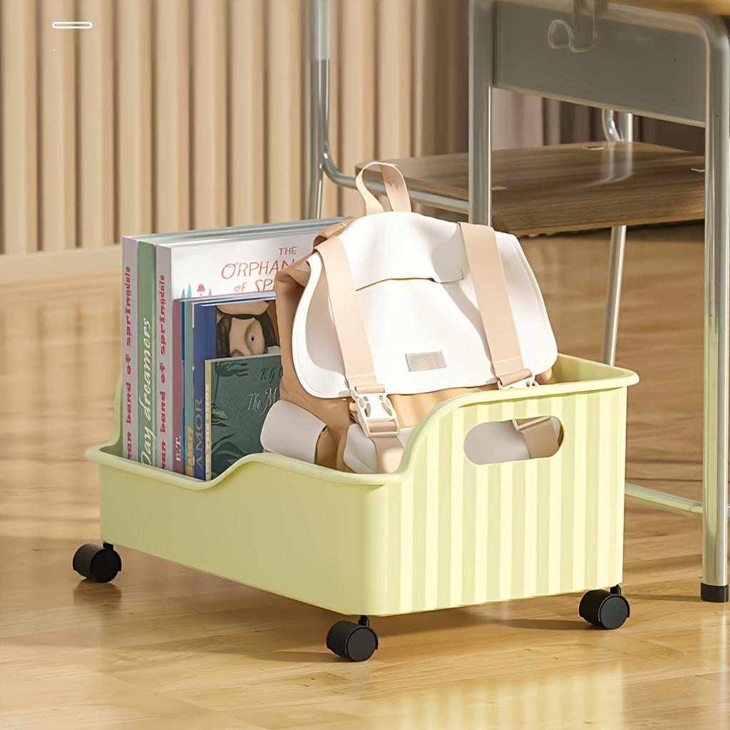 1pc Removable Organiser with Wheels - Ideal for Organising Books and Documents, Easy To Move Storage Basket