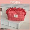 Cotton Makeup Bag With Lace Trim For Travel And Daily Use Ladies Organizer