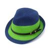 Summer color matching personalized Panama hat British jazz cool hat trendy brand sun hat fashionable versatile couple straw hat