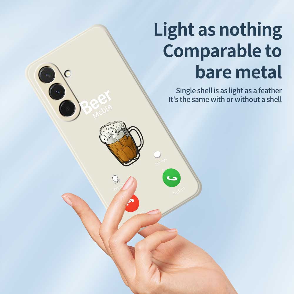 For Samsung Galaxy A36 5G Case Beer Pattern Printing Straight Edge TPU Phone Back Cover