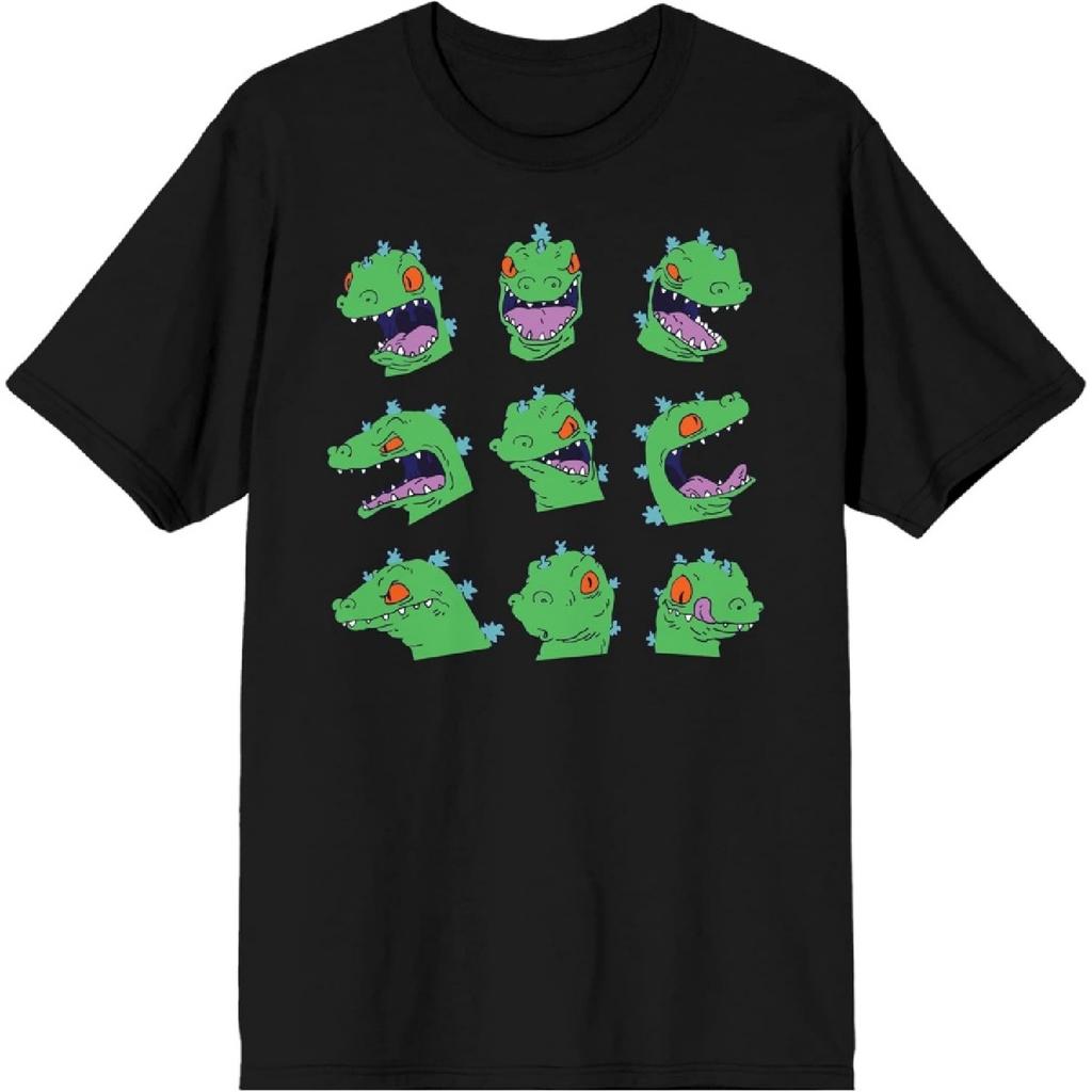 Rugrats Reptar Emotions Mens T-Shirt Large Black