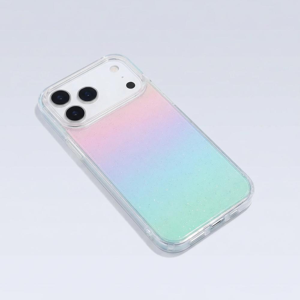 Rainbow Gradient Sparkling Magnetic Cover for Girls To Use For iPhone 17 Pro Max 16e 17 15 14 13 12 11 Pro Anti-drop Phone Case