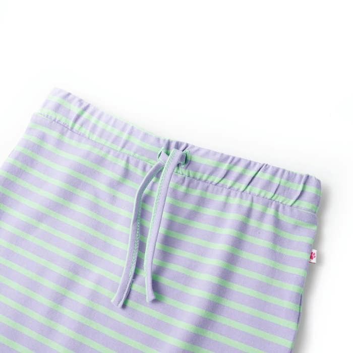 Children's Straight Skirt with Bright Mint Stripes 92/104/116/128/140