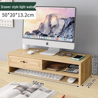 Supporto Monitor da Scrivania a Doppio Strato HANDUNYOU con Cassetto e Spazio per Tastiera