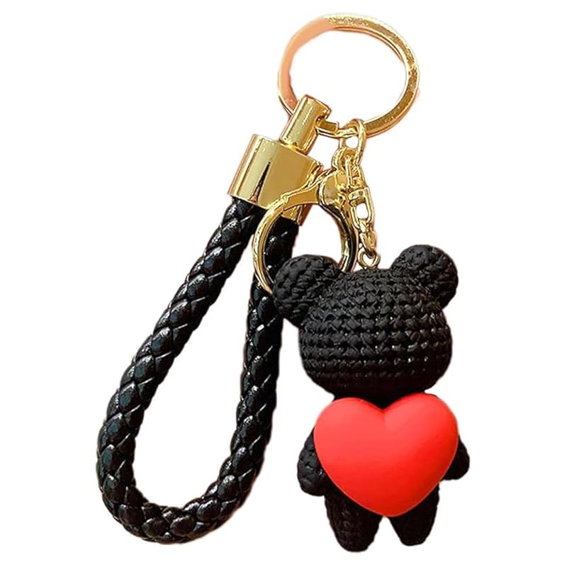 

[Catwo] key ring Fashionable three-dimensional Run with Sungjae on your back bear keychain key ring heart bear korean drama Peripheral goods cute