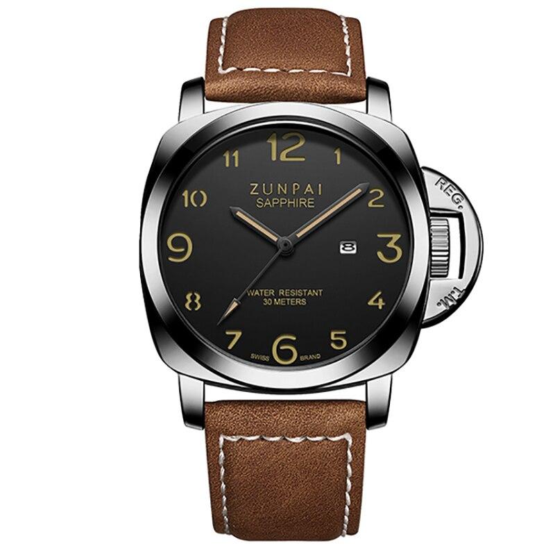 

Роскошный бренд Мужские военные светящиеся часы Мужские модные повседневные кожаные кварцевые часы Мужские спортивные водонепроницаемые наручные часы с календарем