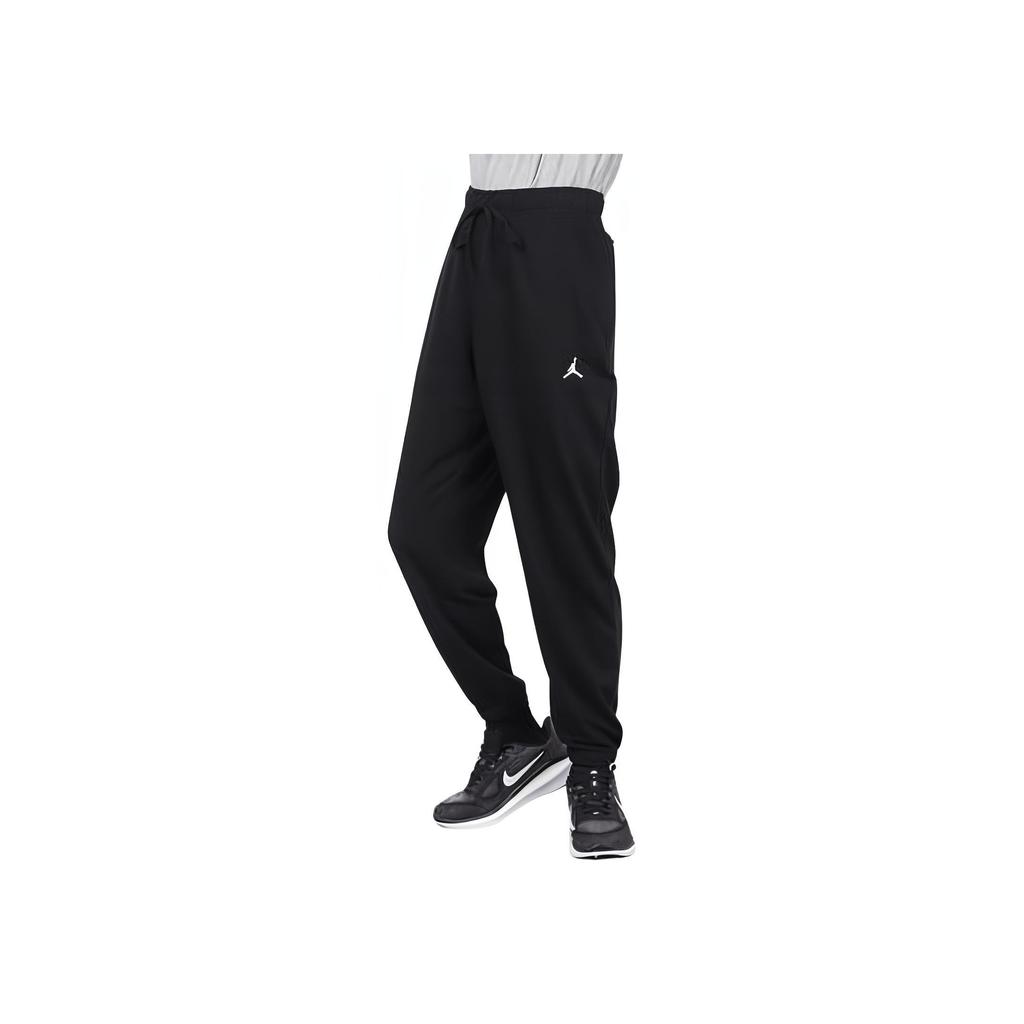 Jordan Sport Crossover Solid Color Small Logo Sweat-Wicking Quick-Dry Comfortable Drawstring Cuffed Casual Pants Men bottoms Black FV8608-010