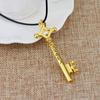 Vintage Key Crown Necklace Shingeki No Kyojin Pendant Neckchain Retro Anime Cosplay Jewelry Versatile Choker for Men