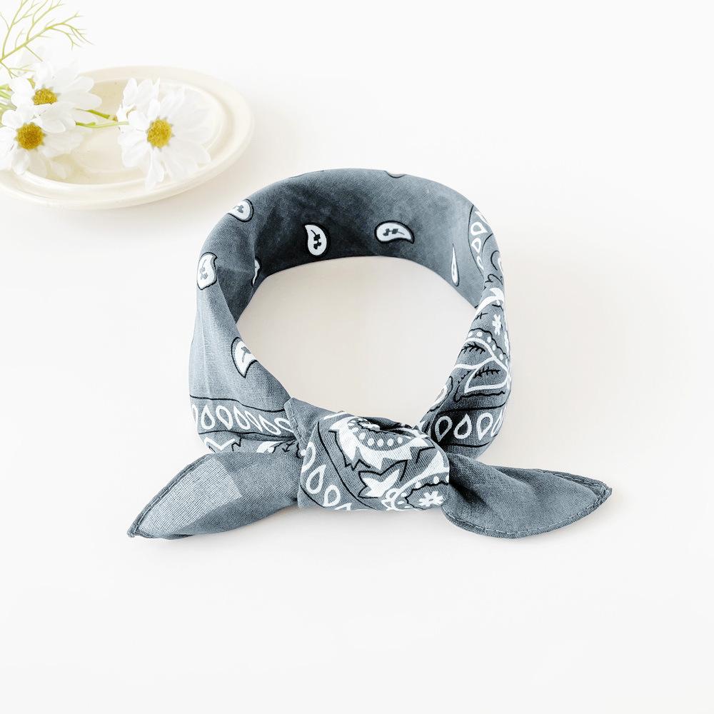 Hip-hop scarf 11cm cotton and linen small square scarf small silk scarf women's new European and American cashew nut printing versatile headscarf