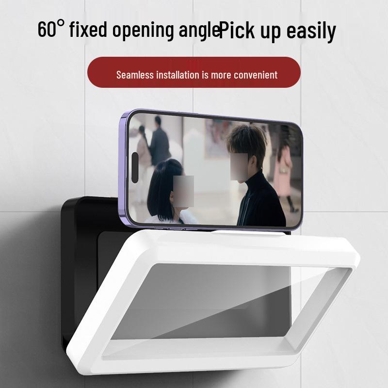 Rotatable Waterproof Anti-Fog Phone Holder for Bathroom & Kitchen Wall Mount