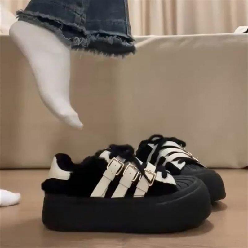 Zhao Ruth Shell Head Campus Casual Shoes Women's Shoes Sneakers Autumn and Winter New Board Shoes Little White Shoes