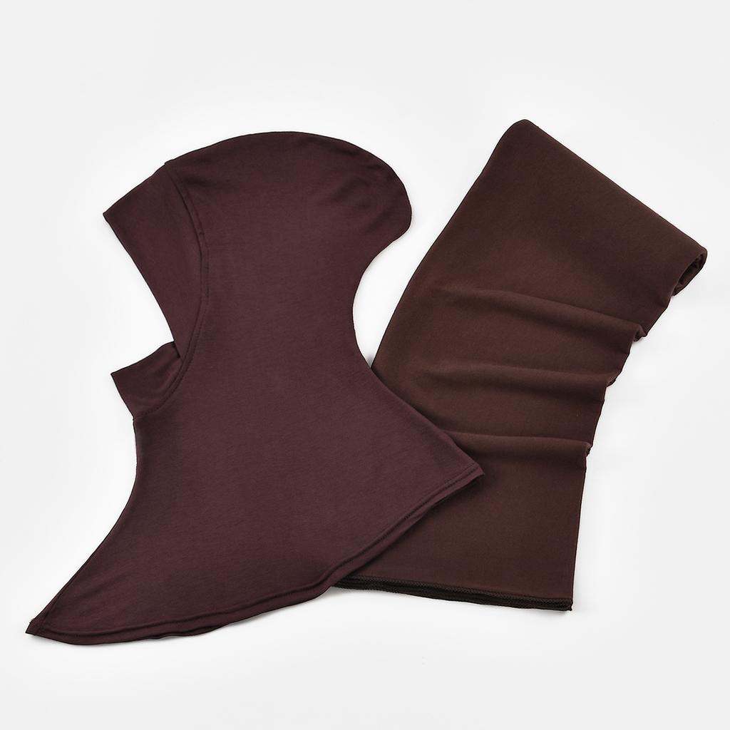 2Pcs Solid Modal Hijab With Full Cover Cap Undercap For Muslim Woman Hijabs Ramadan Headscarf Islam Turban Femme Bandana Set