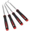 4-Piece Pick Set Mechanic, Automotive Hook and Pick Set with Soft Grip & Non-Slip Shaft, Precision Pick Tool & O Ring Pick for Oil Seal, Gasket,