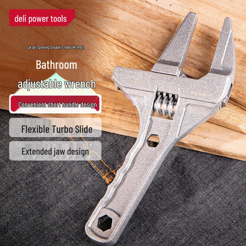 Deli Adjustable Plumbing Wrench CN plug (adapter included)