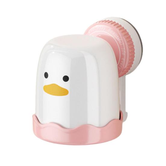 Suction Cup Toothbrush Holder Waterproof Cute Cartoon Bird Shape Simple Installation Bathroom Toothbrush Storage Rack